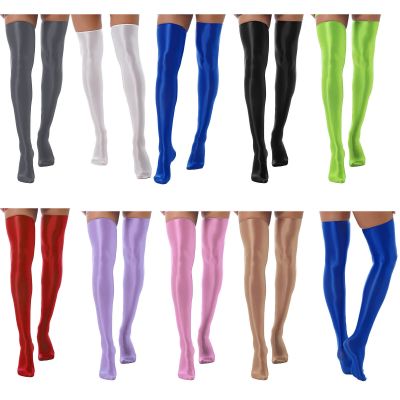 Womens Stockings Underwear Over Knee Socks Oil Thigh High Babydoll Tights Lady